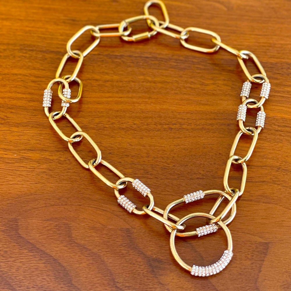 Trina Trunk Pave Link Necklace Gold - Picture 6 of 6